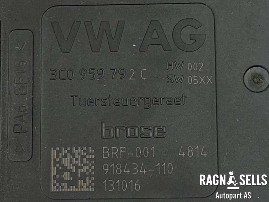 Ruteheis, kun motor, høyre foran til VW Tiguan 2011-2016 (Type I, Fase 2)  (5N0959702G|3C0959792C|0130822467)