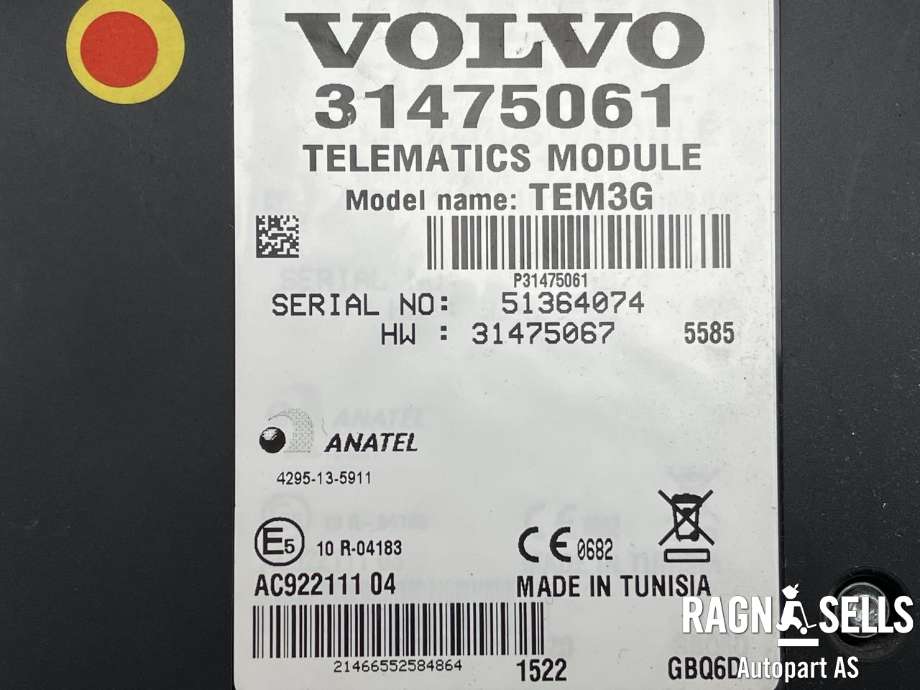 Styreenhet diverse til Volvo XC90 2015-2025 (Type II)  (31475061|36003022|)