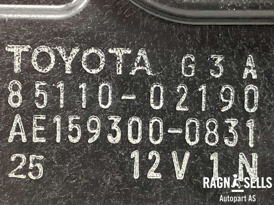 Viskermotor frontrute komplett m/overføring til Toyota Auris 2010-2012 (Type I, Fase 2)  (8515002170||8511002190)