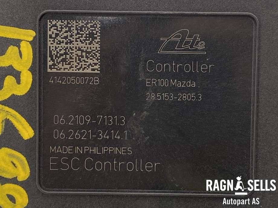 ABS sentral til Mazda 3 2013-2016 (Type III, Fase 1)  (ATE|4142050072B|BHR1437A0A|ESCK1900)