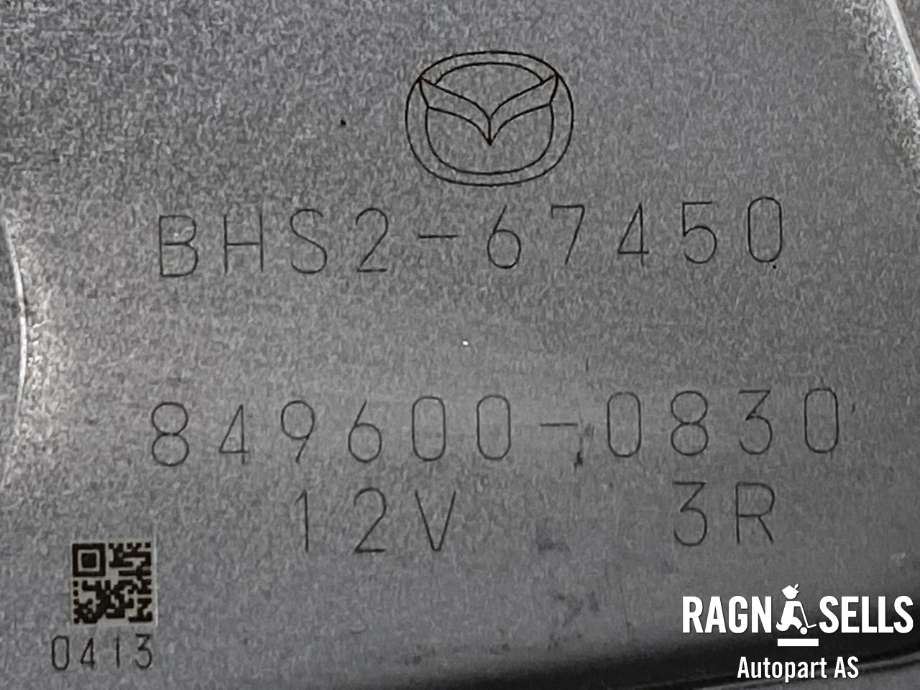 Viskermotor bakrute til Mazda 3 2013-2016 (Type III, Fase 1)  (BHS267450|8496000830|)