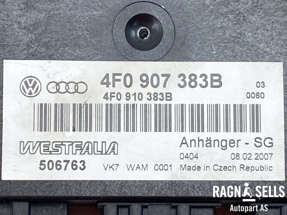 Styreenhet hengerfeste til Audi A6, Allroad 2006-2008 (Type II, Fase 1) (C6) (C6) (WESTFALIA|4F0907383B|4F0910383B|)