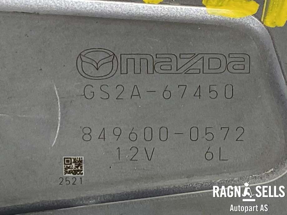 Viskermotor bakrute til Mazda 6 2008-2010 (Type II, Fase 1)  