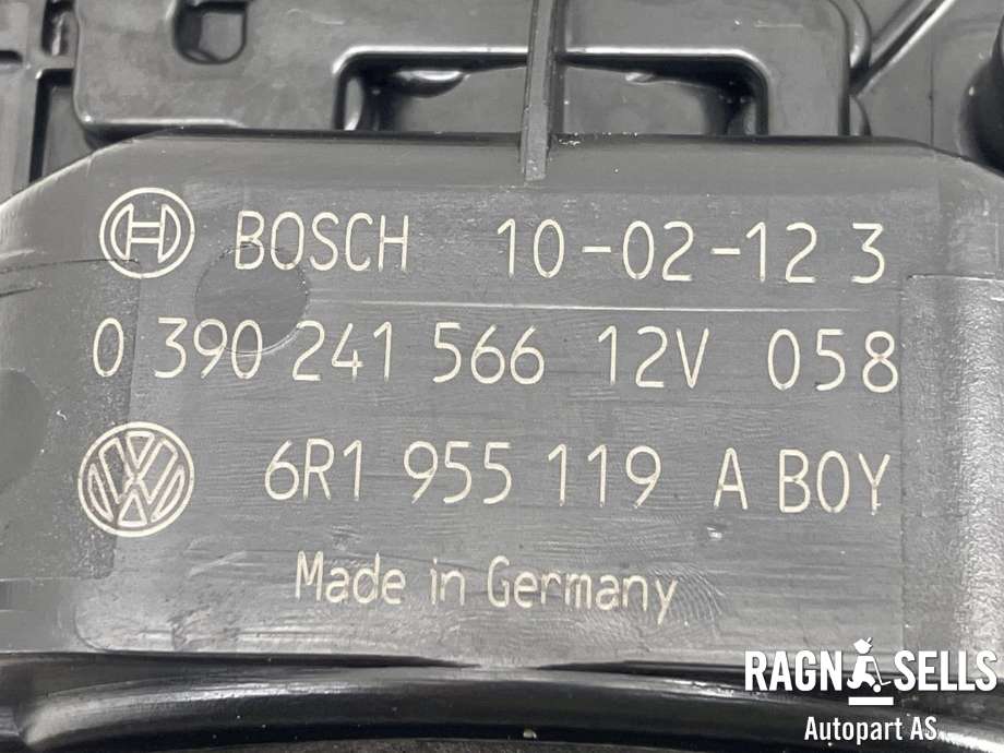 Viskermotor frontrute komplett m/overføring til VW Polo 2009-2014 (Type V, Fase 1)  (6R1 955 023 B|6R1 955 023 C|6R1955119A)