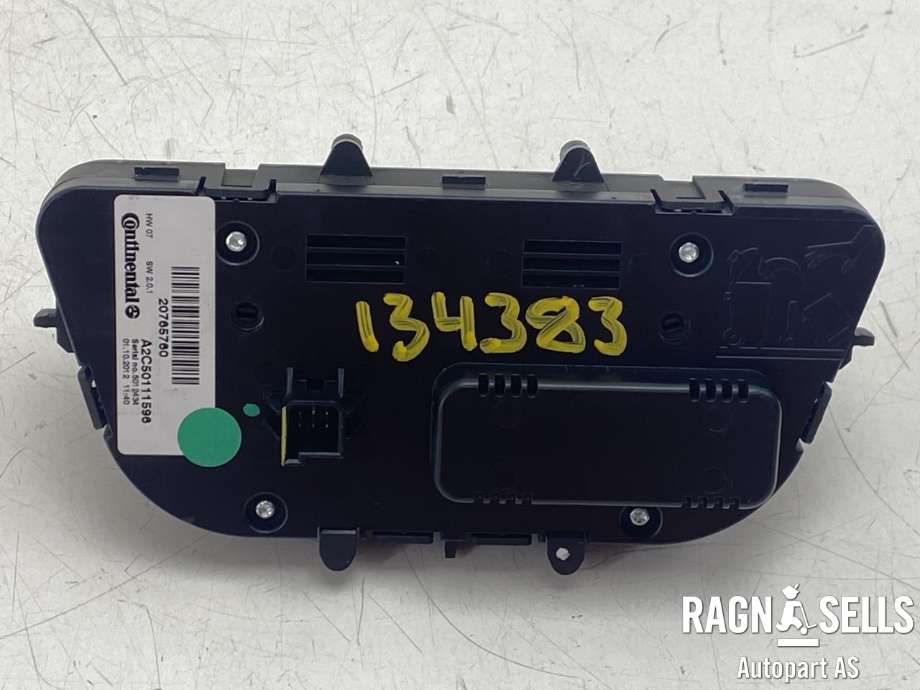 Varmeapparat betjening til Opel Mokka 2012-2016 (Type I, Fase 1)  (CONTINENTAL|20765760|A2C50111596|5012434)
