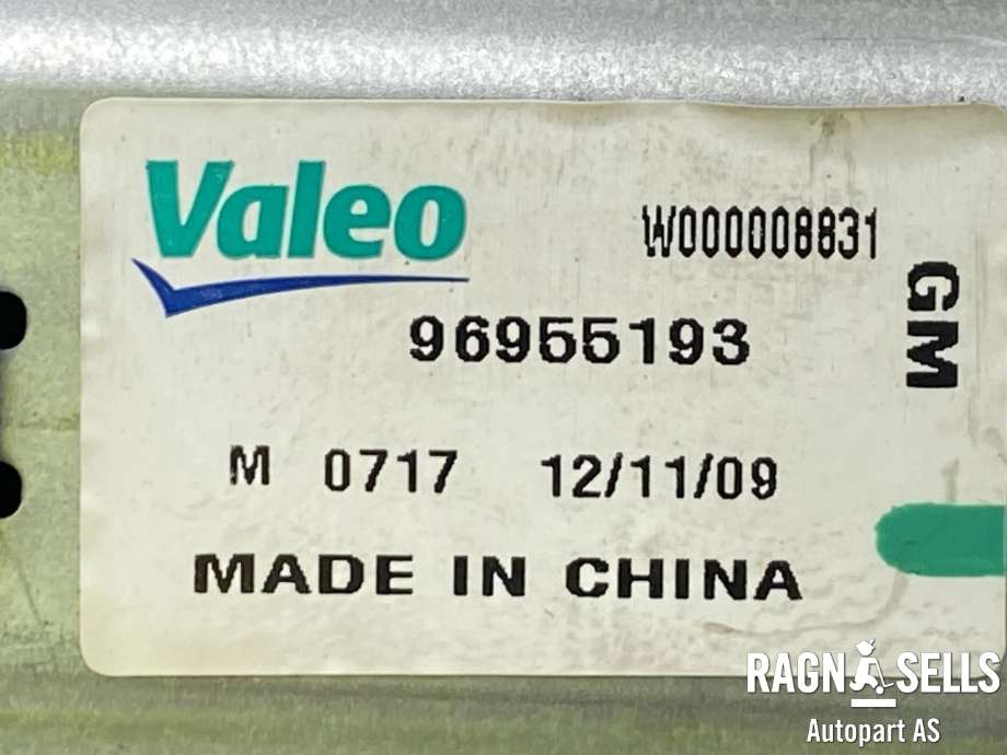 Viskermotor bakrute til Opel Mokka 2012-2016 (Type I, Fase 1)  (VALEO|96955193|)