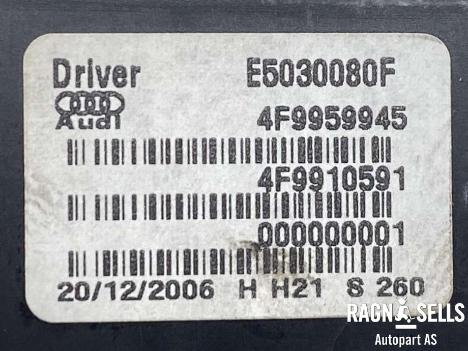 Baklukeåpner motor til Audi A6, Allroad 2006-2008 (Type II, Fase 1) (C6) (C6) (VALEO|E5030080F|4F9959945| E5030018|4F9827851E)