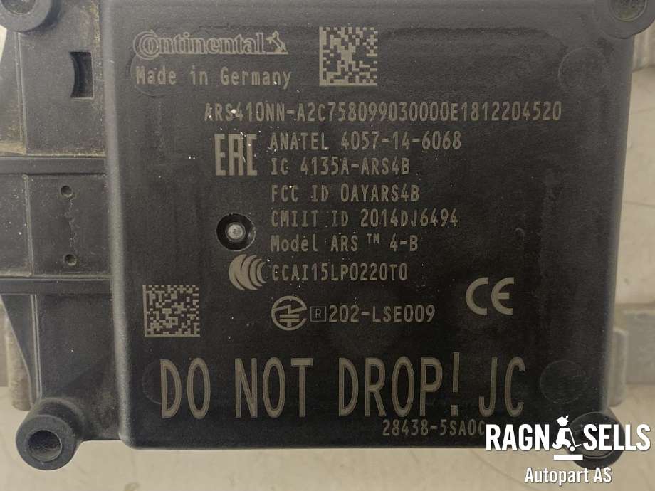 Sensor radar til Nissan Leaf 2018-->> (Type II)  (CONTINENTAL|284385SA0C|4135AARS4B|4057146068)