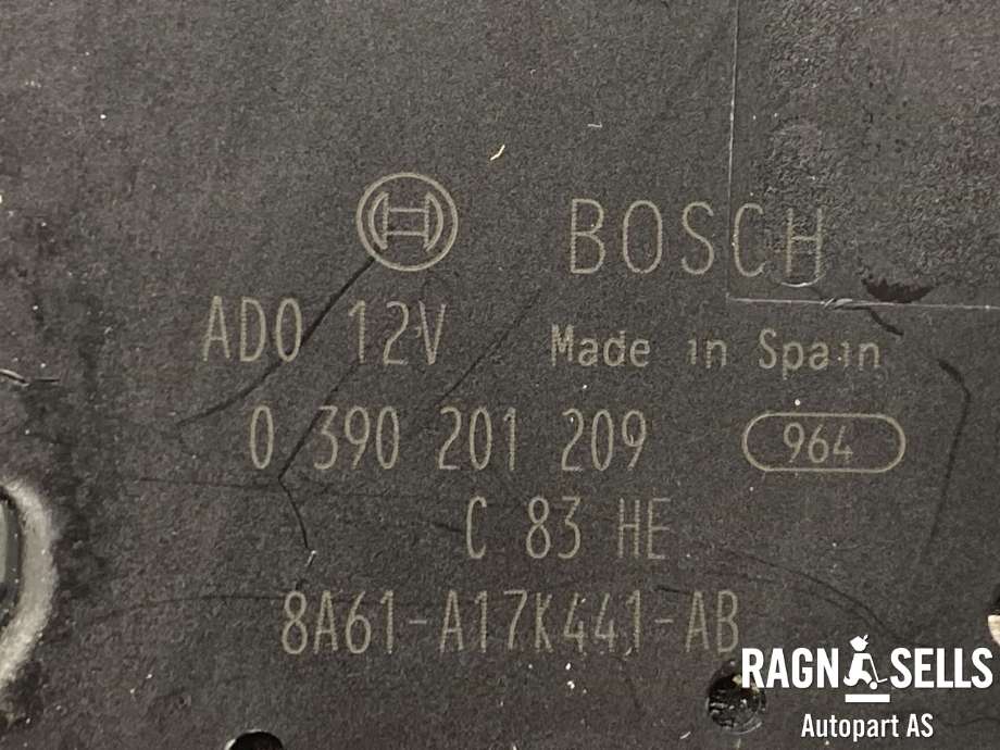 Viskermotor bakrute til Ford Fiesta 2008-2012 (Type VI, Fase 1)  (BOSCH|8A61-A17K441-AE|8A61-A17K441-AB|1774291|0390201209)