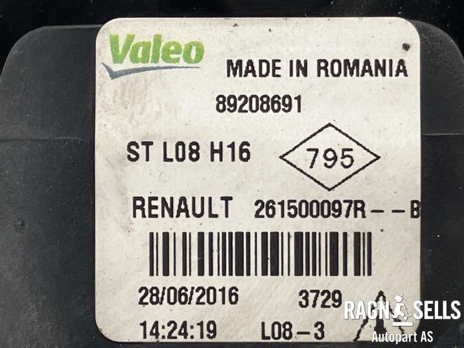 Tåkelykt høyre foran til Renault Kangoo 2008-2021 (Type II)  (261500097R|)