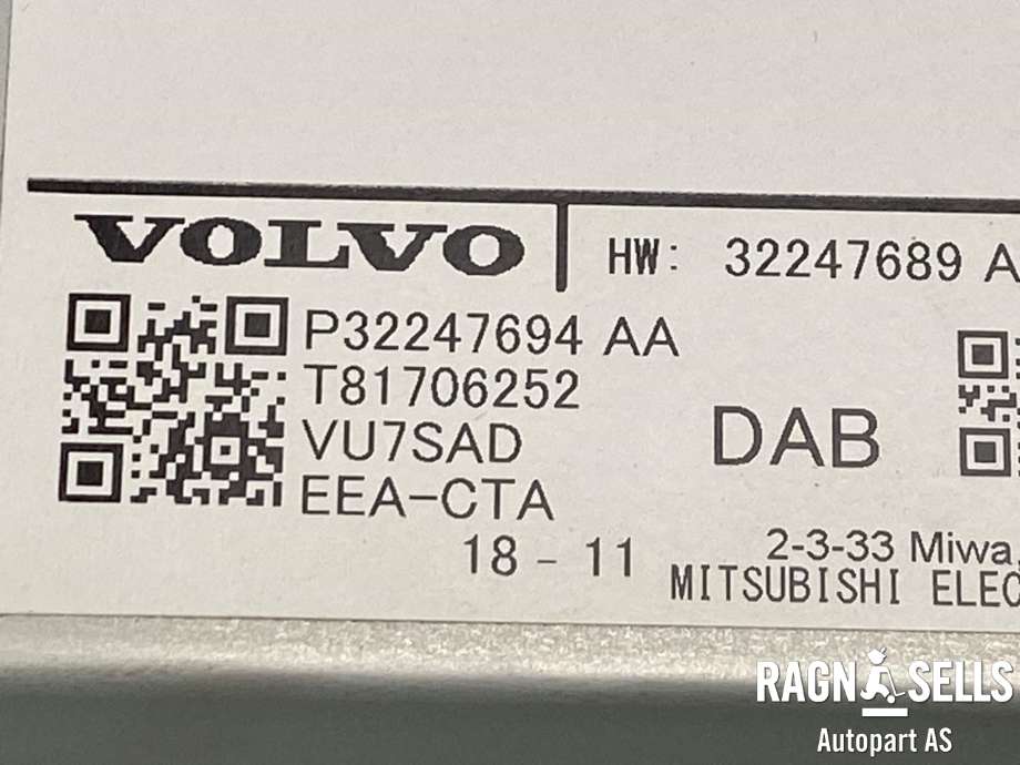Bilstereo navigasjon spiller til Volvo XC90 2015-2025 (Type II)  (32247694AA|32247689AA|T81706252)