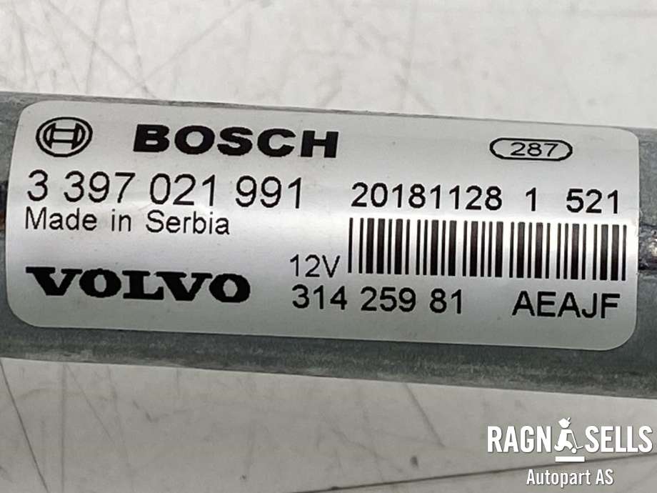 Viskermotor frontrute komplett m/overføring til Volvo XC90 2015-2025 (Type II) (BOSCH|1397220714|1831834370| 3397021991|201811281521| 31425981)