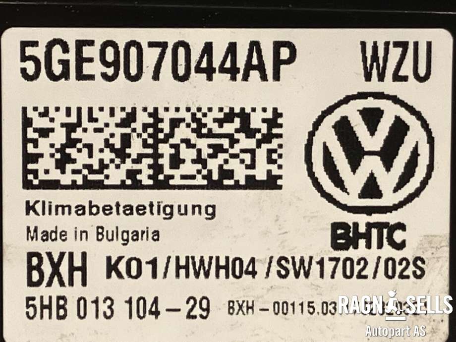 Varmeapparat betjening til VW Golf VII 2017-2020 (Fase 2)  (5GE907044AP|)