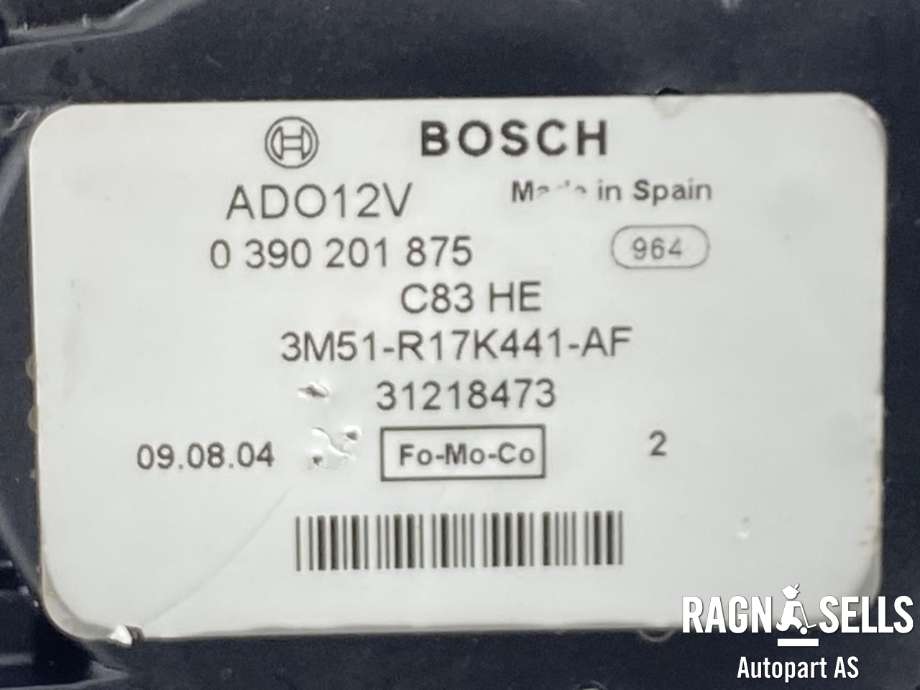 Viskermotor bakrute til Ford Mondeo 2007-2010 (Type IV, Fase 1)  (BOSCH|3M51-R17K441-AG|3M51-R17K441-AF|1689913|0 390 201 875)