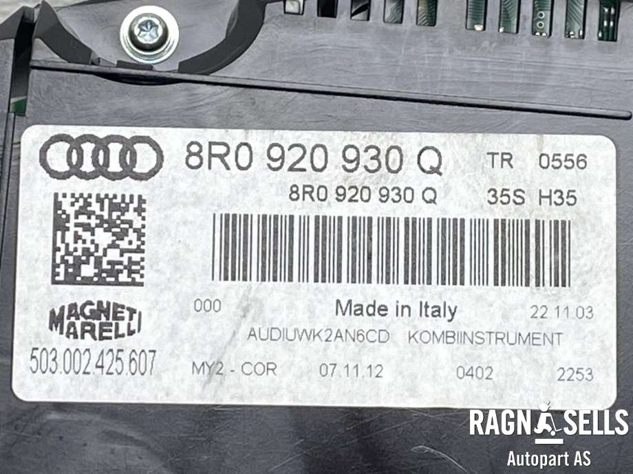 Instrumentpanel til Audi Q5 2012-2017 (Type I, Fase 2)  (8R0 920 930 Q|)