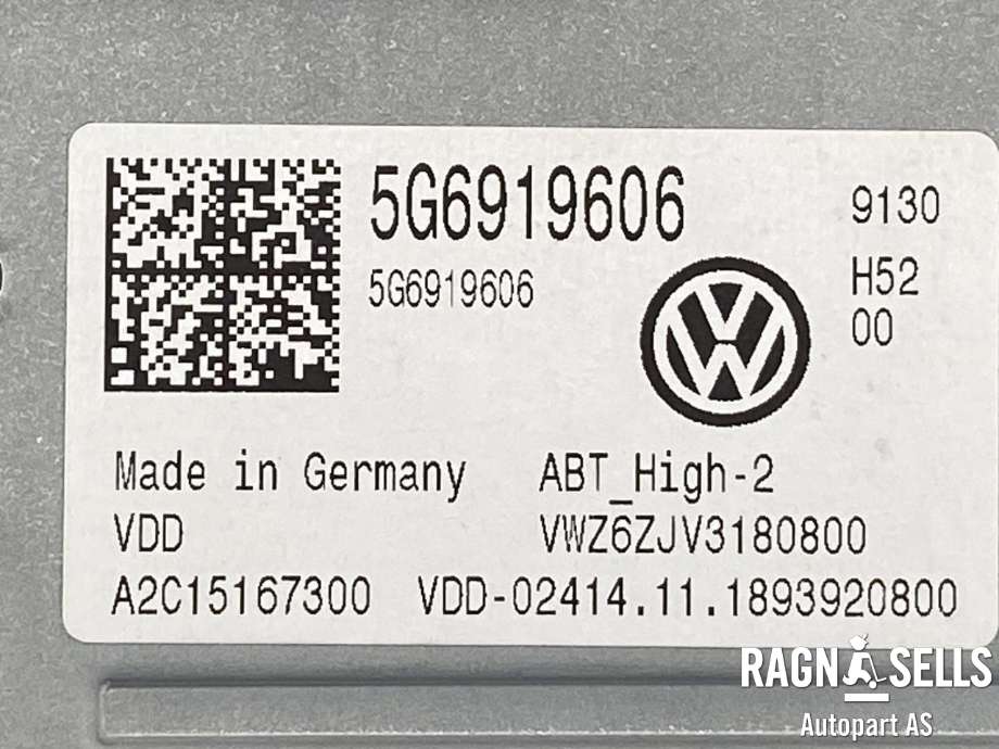Bilstereo navigasjon skjerm til VW e-Golf 2017-2020 (Fase 2)  (5G6919606|)
