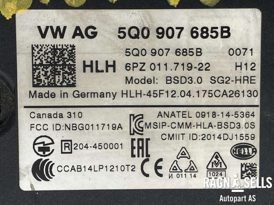 Sensor diverse til VW Golf VII 2017-2020 (Fase 2) (5Q0907685B|)
