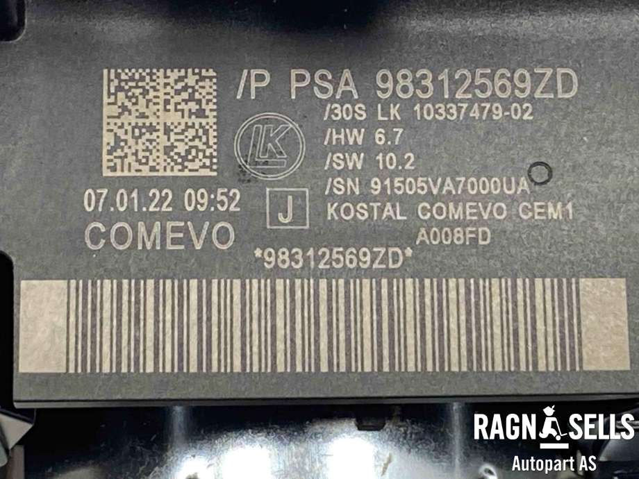 Bryter combi til Toyota Proace City 2020-->>  (98212569ZD|)