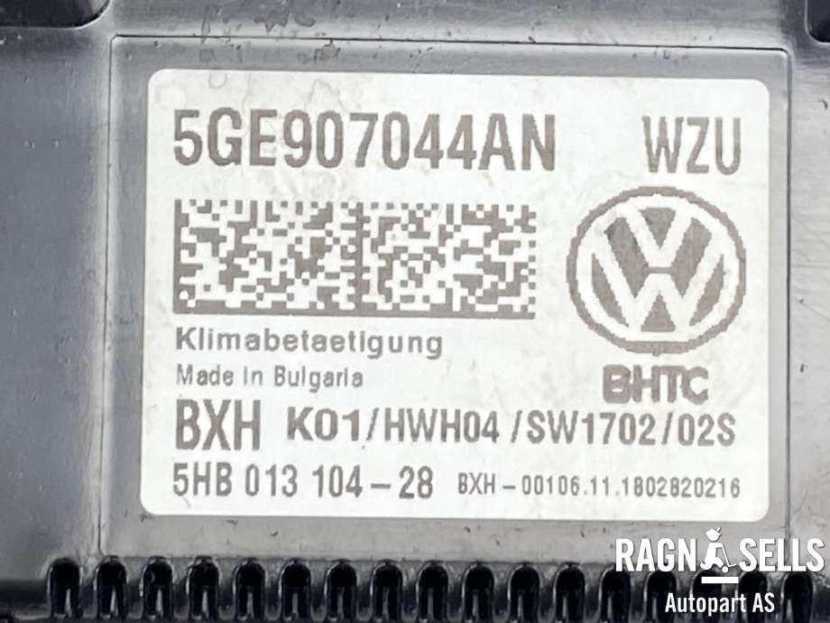 Varmeapparat betjening til VW e-Golf 2017-2020 (Fase 2)  (5GE 907 044 AN|)