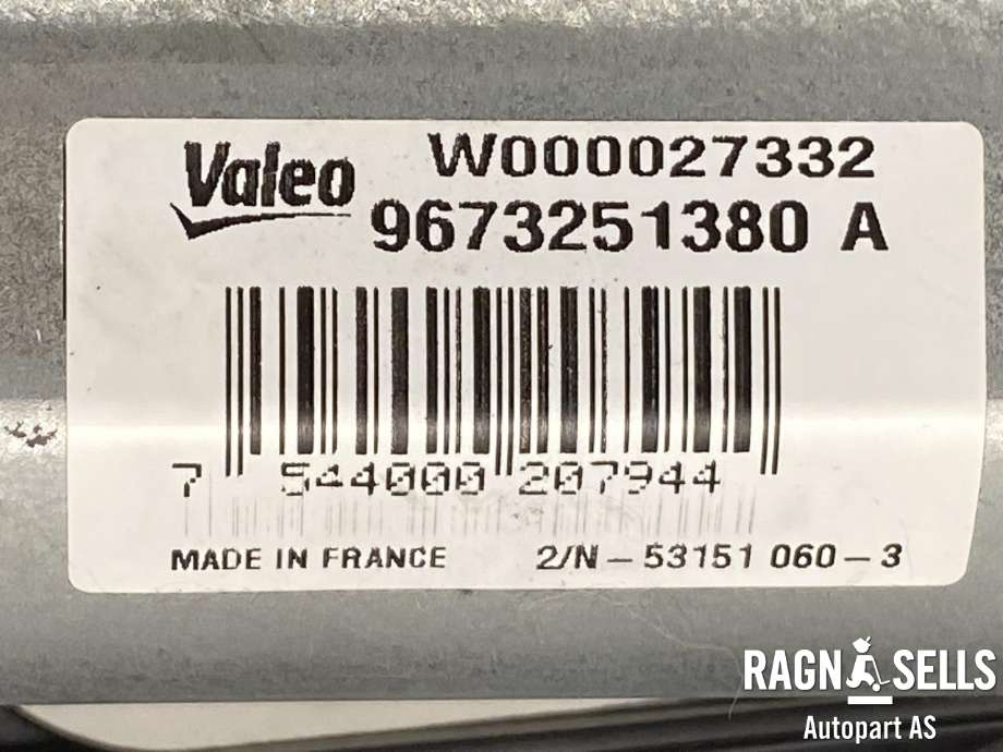 Viskermotor bakrute til Peugeot 208 2012-2019 (Type I)  (9673251380 A|)