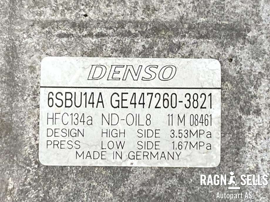 Aircondition kompressor til BMW 5-Serie 2010-2017 (F10/F11) (F10/F11) (DENSO|64 52 9 399 072|447260-3821|64 52 9 225 703)