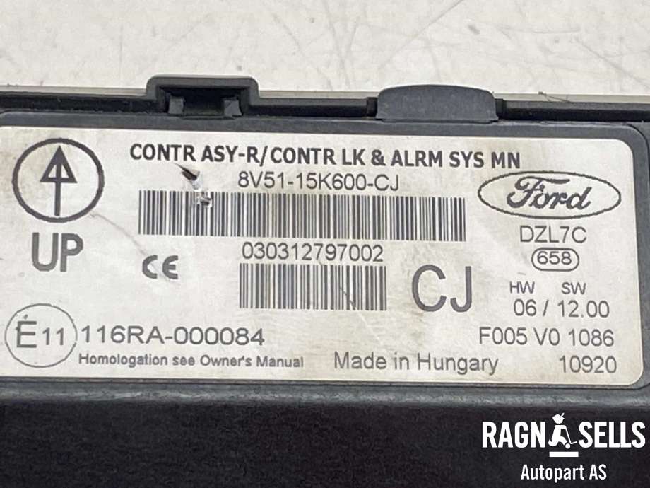 Styreenhet comfort (BCM) til Ford Fiesta 2008-2012 (Type VI, Fase 1)  (8V5115K600CJ|)