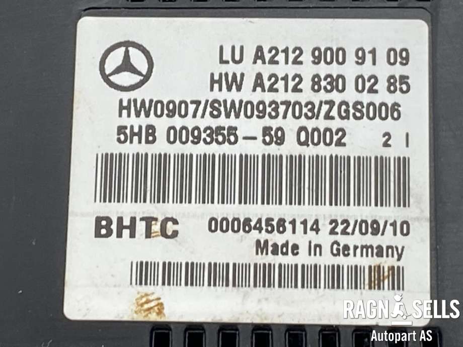Varmeapparat betjening til Mercedes E-Klasse 2009-2013 (Fase 1) (W212) (W212) (A2129009109|A2128300285|)