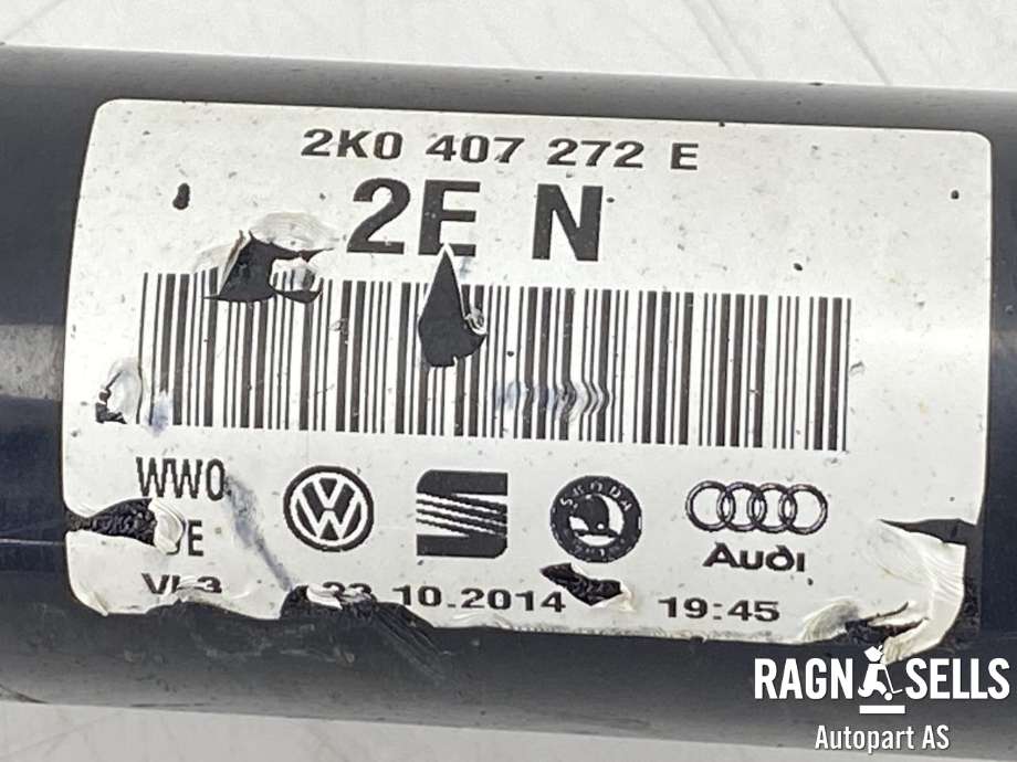 Drivaksel høyre foran, diesel/manuell til VW Caddy 2010-2015 (Type III, Fase 2)  (2K0407272E|2K0407272EX|)