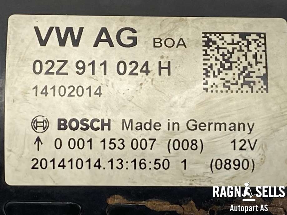 Starter diesel til VW Caddy 2010-2015 (Type III, Fase 2)  (BOSCH|02Z911024H| 02Z 911 024 HX|0001153007|14102014)
