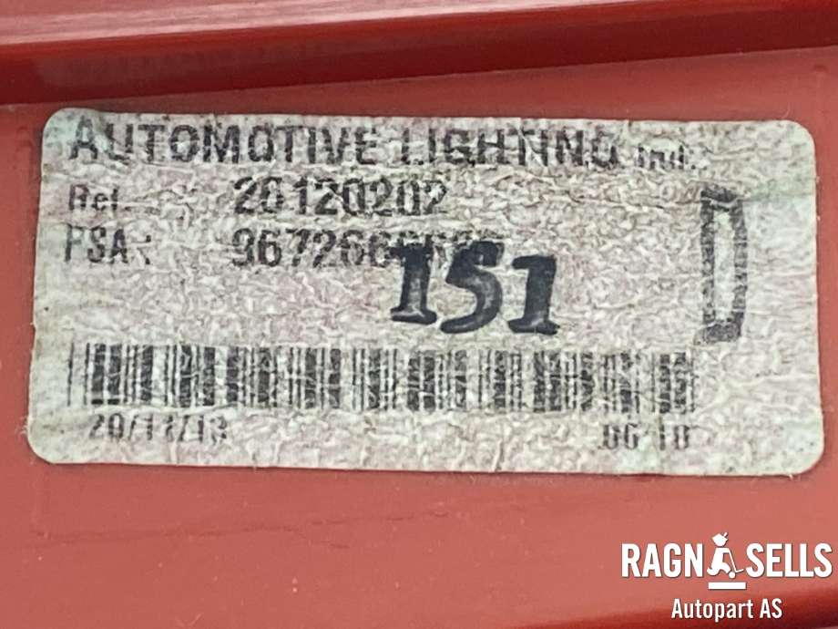 Baklykt høyre til Peugeot 5008 2010-2017 (Type I) (6351 KH|)