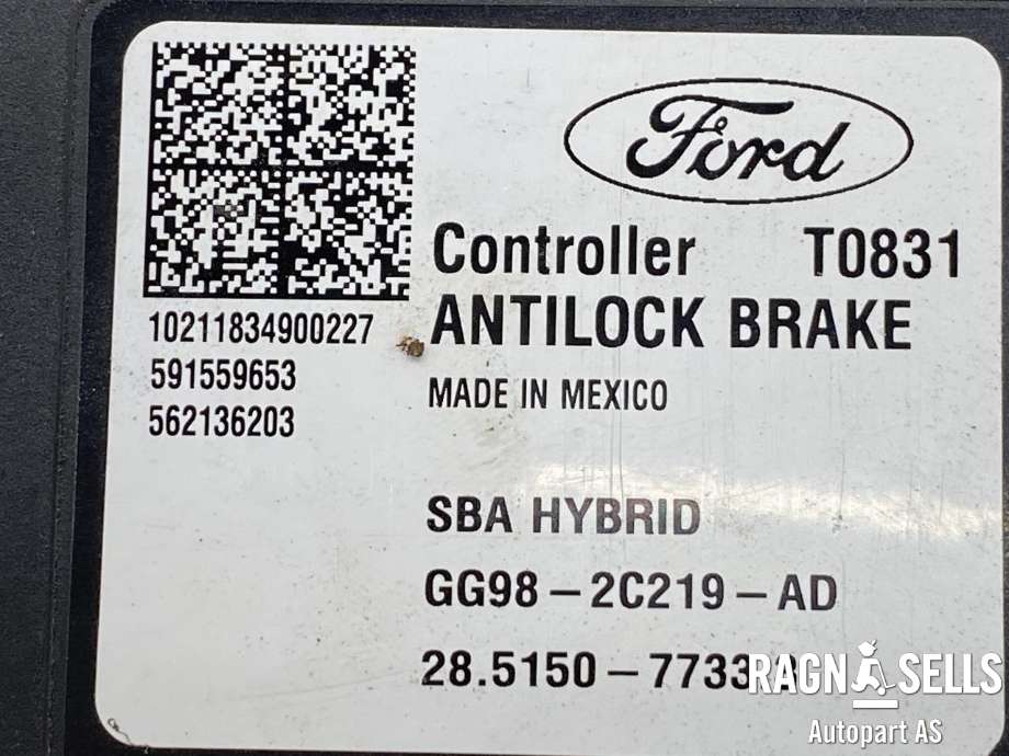 ABS sentral til Ford Mondeo 2019-->> (Type V, Fase 2) (GG982C555AD| GG982C219AD|2184652|GG982C555MD)