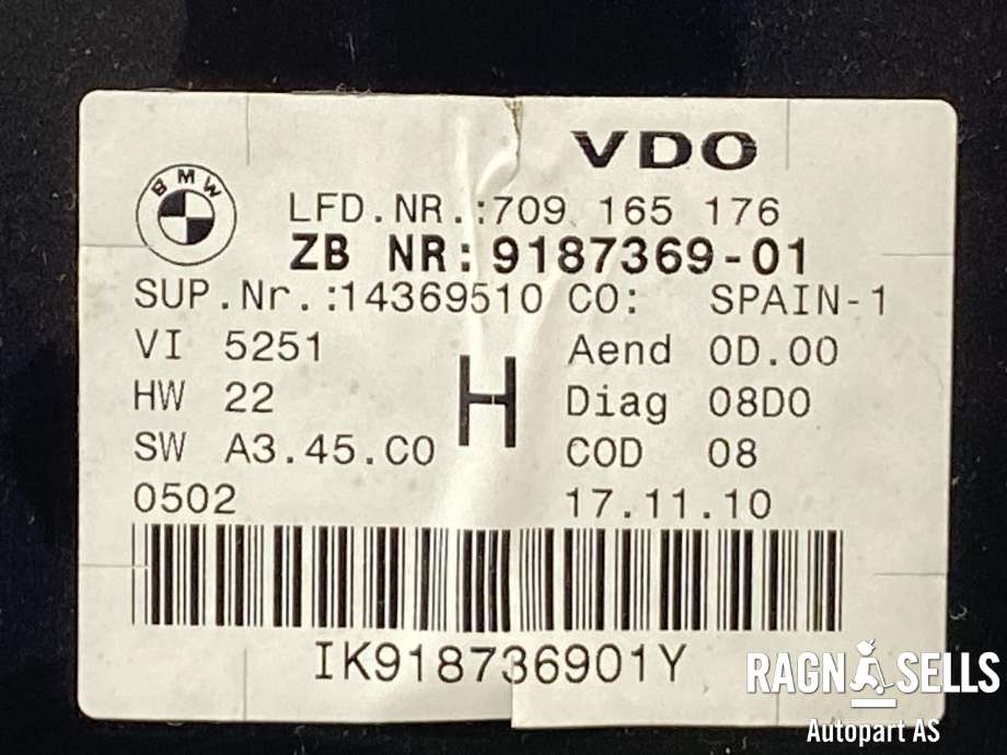 Instrumentpanel til BMW X1 2009-2015 (E84) (E84) (62 10 9 316 152|)