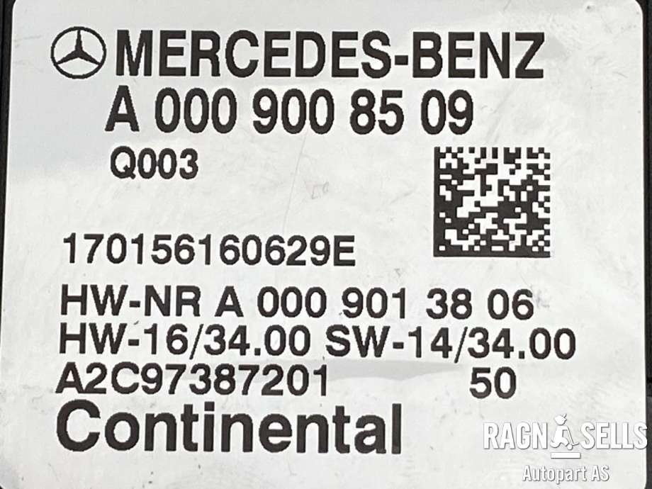 Styreenhet diverse til Mercedes Vito 2014-->> (W447) (W447) (CONTINENTAL|A0009008509|)