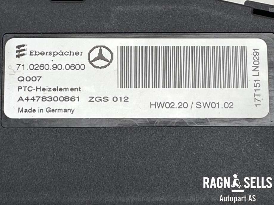 Varmeapparat ekstravarmer til Mercedes Vito 2014-->> (W447) (W447) (A 447 830 08 61|)