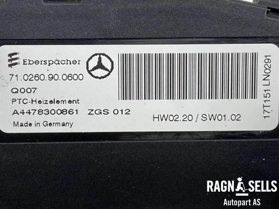 Varmeapparat register til Mercedes Vito 2014-->> (W447) (W447) (A 447 830 08 61|)