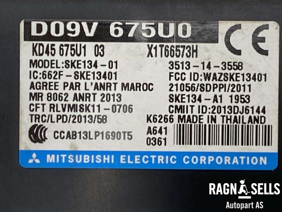Styreenhet diverse til Mazda CX-5 2012-2017 (Type I) (D09V675U0|KD45675U1|)