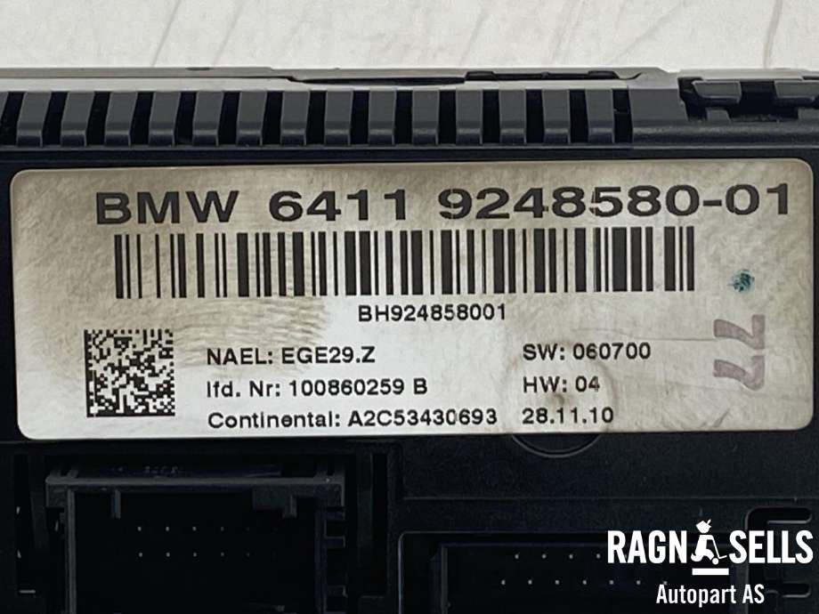 Varmeapparat betjening til BMW X1 2009-2015 (E84) (E84) (64 11 9 292 262|64 11 9 248 580|)