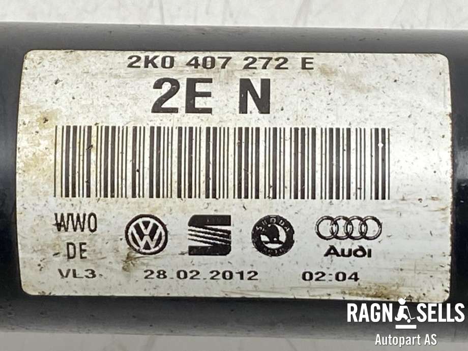 Drivaksel høyre foran, diesel/manuell til VW Caddy 2010-2015 (Type III, Fase 2) (2K0407272E|)