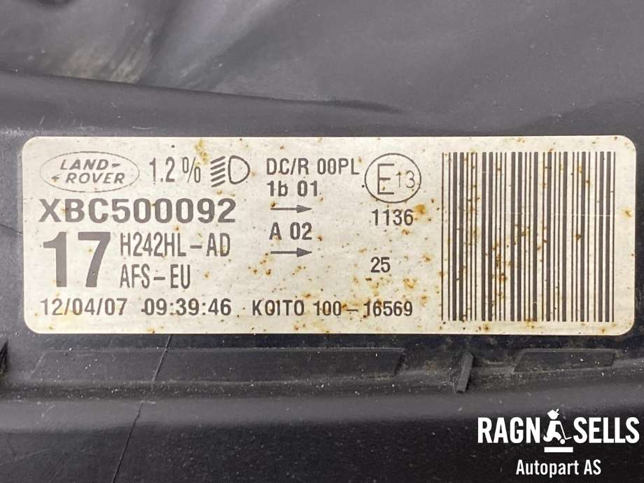 Frontlykt venstre xenon til Land Rover Discovery 2005-2009 (Type III) (XBC500092|5H2213W030RA|)