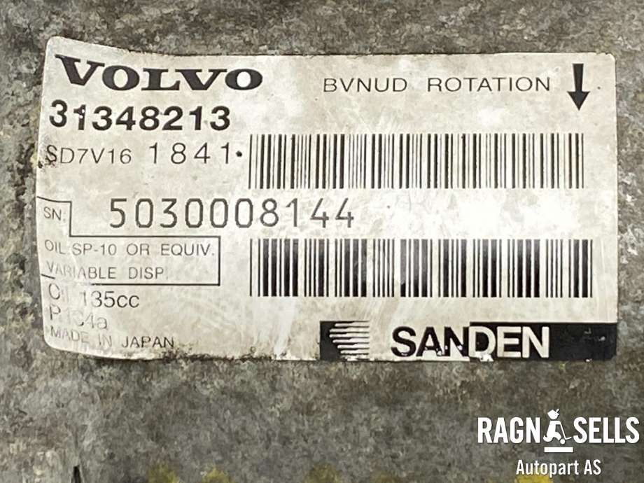 Aircondition kompressor til Volvo V70 2007-2013 (Type III, Fase 1)  (SANDEN|36001870|)