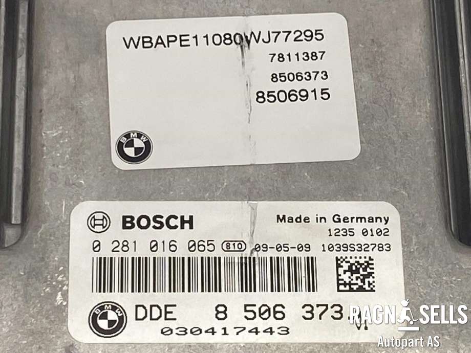 Styreenhet motor til BMW X3 2007-2010 (Fase 2) (E83) (E83) (BOSCH|13 61 8 510 594| 12 14 5 A48 DA9|8 506 373|0 281 016 065|8506915)