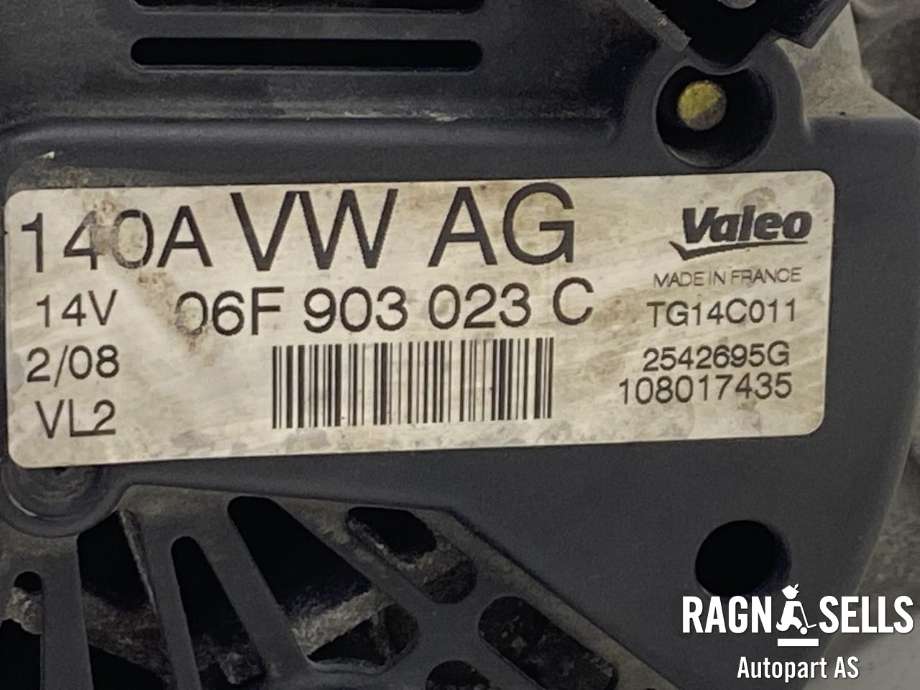 Dynamo diesel til VW Tiguan 2007-2011 (Type I, Fase 1)  (VALEO|06F903023C|06F 903 023 HX|)