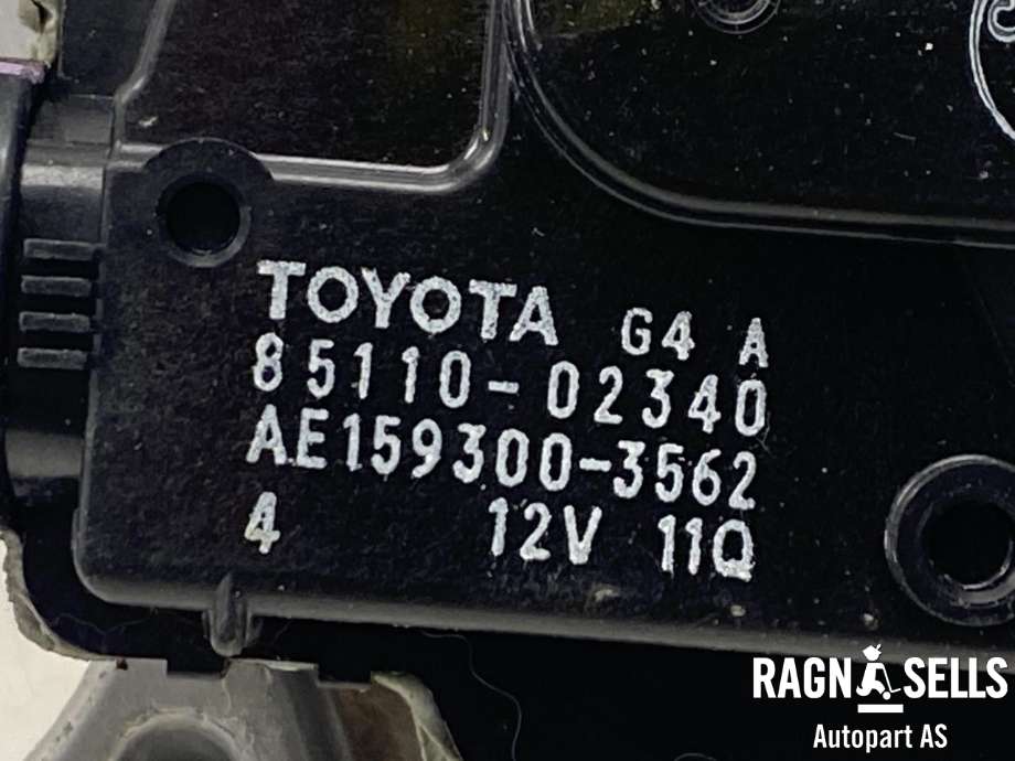 Viskermotor frontrute komplett m/overføring til Toyota Auris 2013-2015 (Type II, Fase 1)  (8515002300|8511002340|)