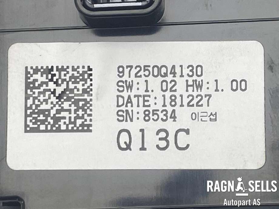 Varmeapparat betjening til Kia Niro 2016-2021  (97250Q4130CA|97250Q4130|)