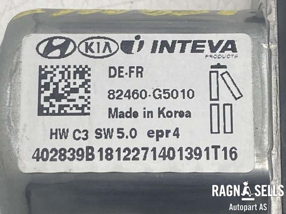Ruteheis, kun motor, høyre foran til Kia Niro 2016-2021  (INTEVA|82460G5010|)