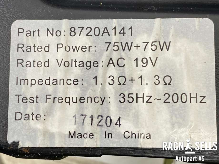 Bilstereo sub-woofer til Mitsubishi Outlander 2015-->> (Type III, Fase 2)  (ROCKFORDFOSGATE|8720A141|)
