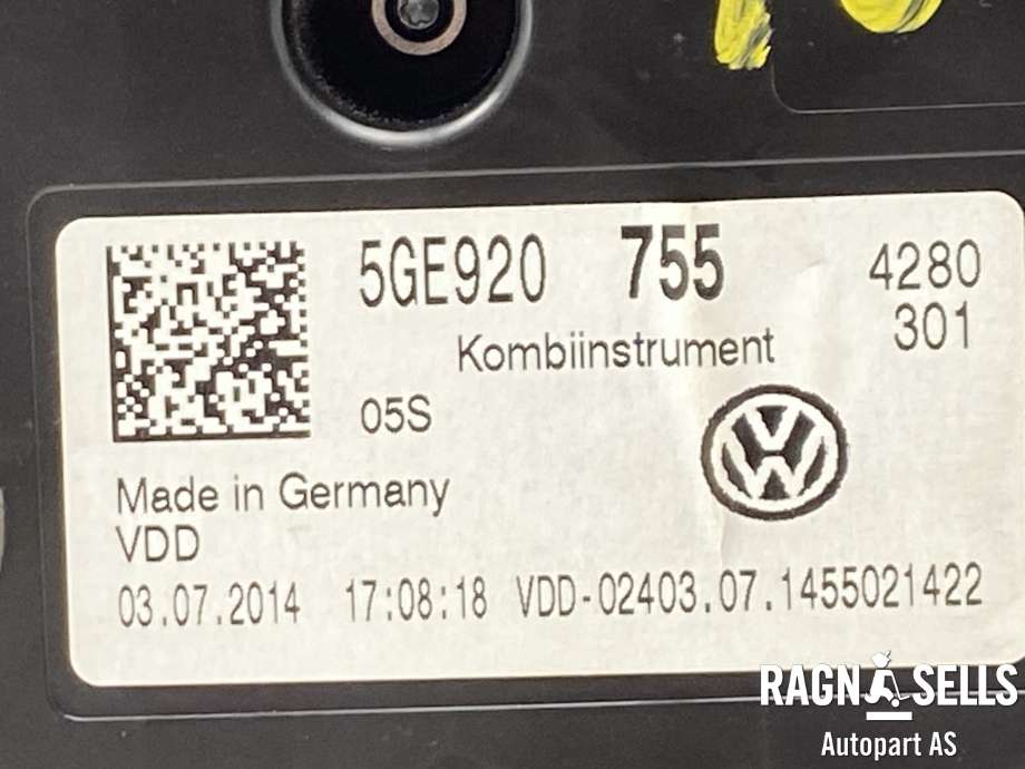 Instrumentpanel til VW e-Golf 2014-2017 (Fase 1)  (5GE 920 755|)