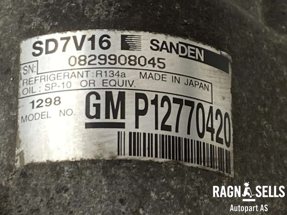 Aircondition kompressor til Saab 9-3 2008-2011 (Type II, Fase 2)  (SANDEN|12770420||SD7V16)