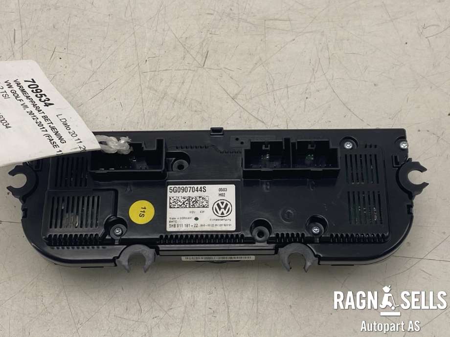 Varmeapparat betjening til VW Golf VII 2012-2017 (Fase 1)  (5G0 907 044 BE|)