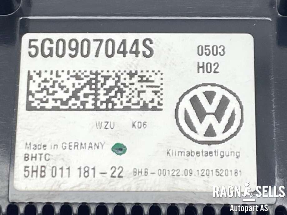 Varmeapparat betjening til VW Golf VII 2012-2017 (Fase 1)  (5G0 907 044 BE|)